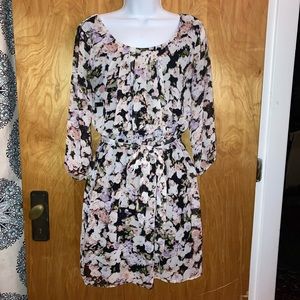Floral Watercolor Lilly Rose Dress Size Small